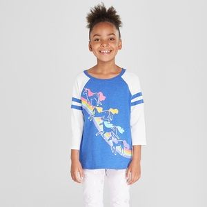 LAST CHANCE •Cat & Jack• Unicorn Raglan Tee